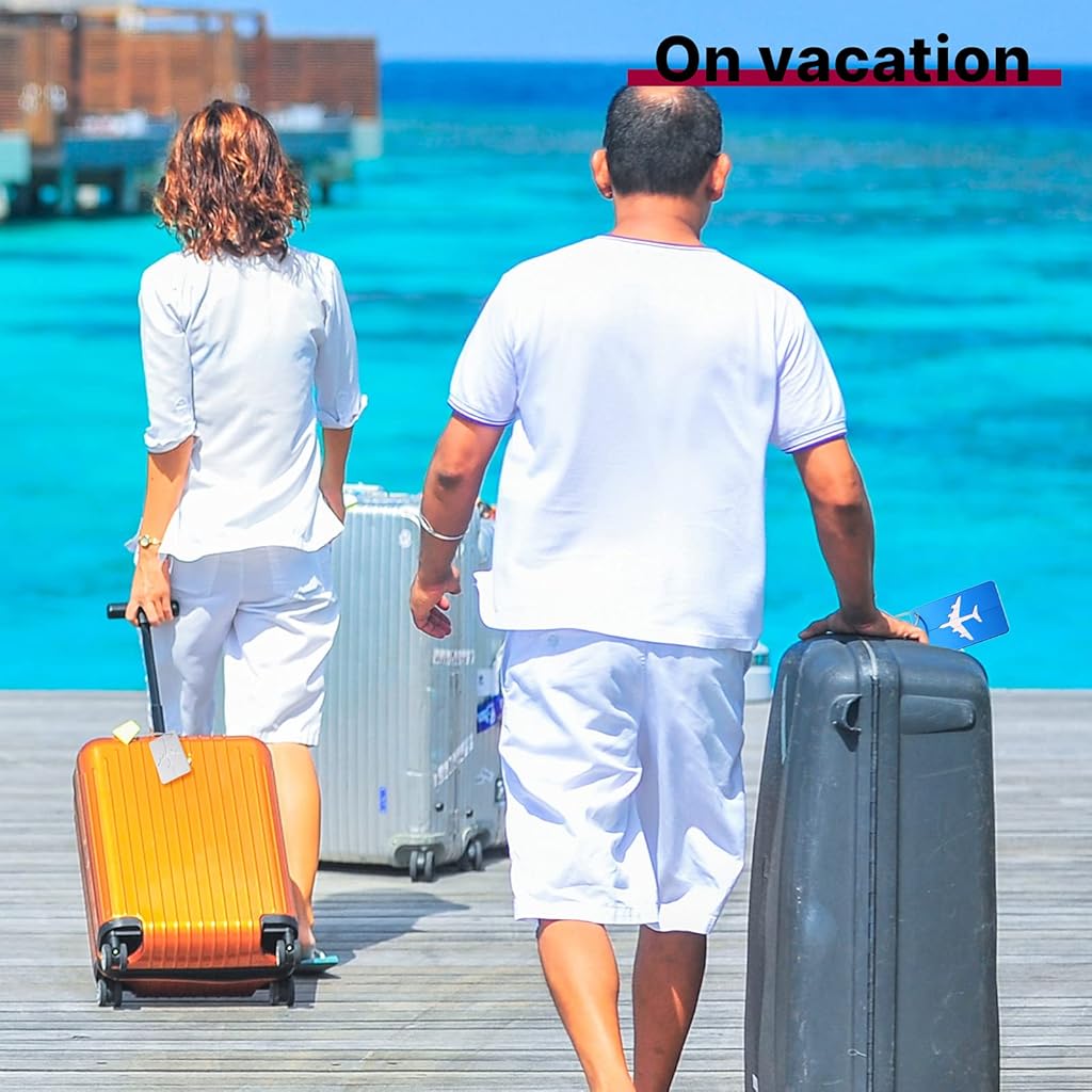 ZIBUYU® Luggage Tag Bag Tags for Travel Aluminum Alloy Baggage Tag with Stainless Loop for Suitcases Flight Anti-Break 8PCS ZIBUYU® Luggage Tag Bag Tags for Travel Aluminum Alloy Baggage Tag with Stainless Loop for Suitcases Flight Anti-Break 8PCS